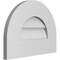 Ekena Millwork Round Top Surface Mount PVC Gable Vent: Non-Functional, w/ 3-1/2"W x 1"P Standard Frame, 16"W x 12"H GVPRT16X1201SN - alternate 2
